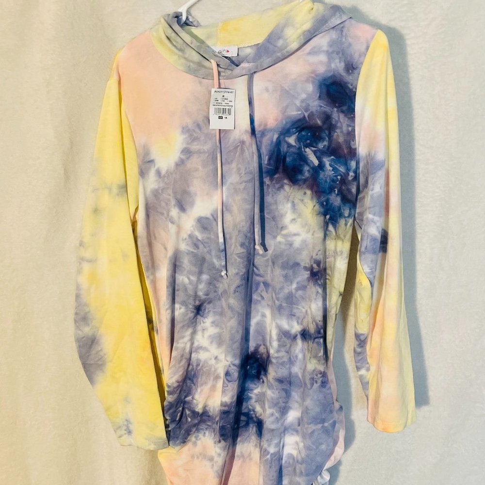 Tie Dye Hooded Bodycon Dress